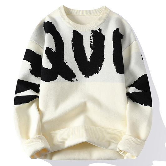 Sweater Men's Thick Sweater Trendy